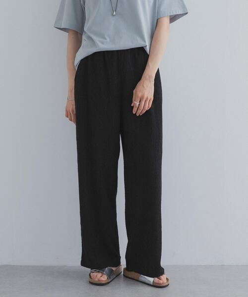 URBAN RESEARCH DOORS(アーバンリサーチドアーズ)の「楊柳ストレートイージーパンツ(その他パンツ・レディース・ブラック/ベージュ系その他・FREE)」の3枚目の写真