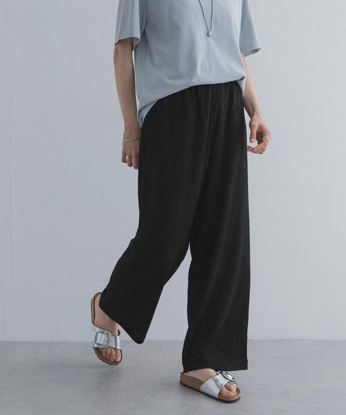 URBAN RESEARCH DOORS(アーバンリサーチドアーズ)の「楊柳ストレートイージーパンツ(その他パンツ・レディース・ブラック/ベージュ系その他・FREE)」の6枚目の写真