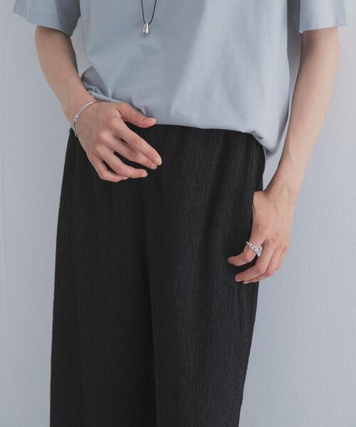 URBAN RESEARCH DOORS(アーバンリサーチドアーズ)の「楊柳ストレートイージーパンツ(その他パンツ・レディース・ブラック/ベージュ系その他・FREE)」の7枚目の写真