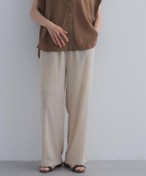 URBAN RESEARCH DOORS(アーバンリサーチドアーズ)の「楊柳ストレートイージーパンツ(その他パンツ・レディース・ブラック/ベージュ系その他・FREE)」の12枚目の写真
