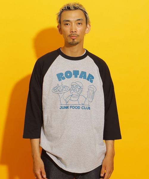 ROTAR(ローター)の「JFC LOGO raglan 7s Tee(Tシャツ/カットソー・メンズ・グレー系その他/ホワイト×ブラック・X-LARGE/LARGE/MEDIUM/SMALL)」の2枚目の写真