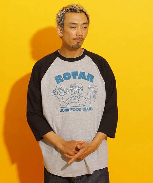 ROTAR(ローター)の「JFC LOGO raglan 7s Tee(Tシャツ/カットソー・メンズ・グレー系その他/ホワイト×ブラック・X-LARGE/LARGE/MEDIUM/SMALL)」の3枚目の写真