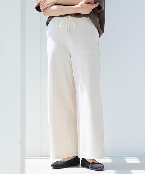 SHOO・LA・RUE（シューラルー）の「【ひんやり/S-LL/洗濯機可】さらりと涼しい ストレッチベイカーパンツ（その他パンツ・レディース・アイボリー/オリーブ/チャコールグレー・01/03/02/04）」の12枚目の写真