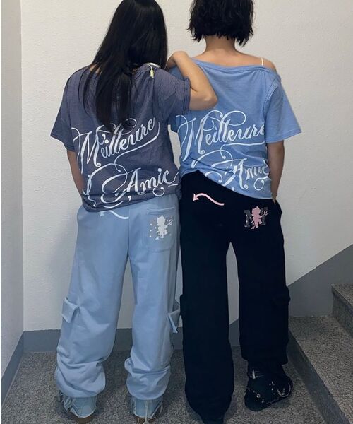 NYXX(エヌワイエックスエックス)の「TNSW KNOT OFF SHOULDER BLUE(Tシャツ/カットソー・レディース・ブルー・FREE)」の3枚目の写真