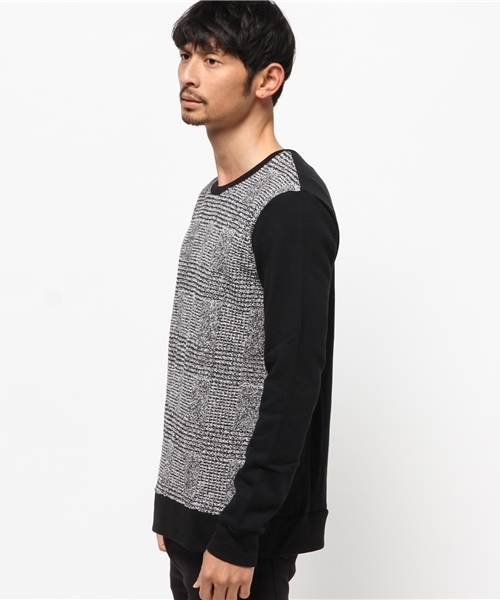 Lui's（ルイス）の「Lui's(ルイス) 胸切替カットソー（Tシャツ/カットソー・メンズ・ホワイト/ブラック・SMALL/MEDIUM）」の3枚目の写真