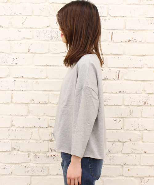 CIAOPANIC（チャオパニック）の「【Ciaopanic】ショート丈ＢＩＧスリーブＴシャツ（Tシャツ/カットソー・レディース・ホワイト/グレー/ブラウン/ネイビー/ライトブルー・FREE）」の6枚目の写真