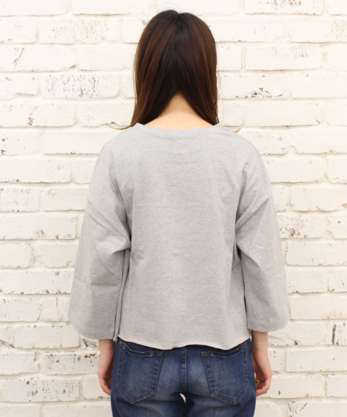 CIAOPANIC（チャオパニック）の「【Ciaopanic】ショート丈ＢＩＧスリーブＴシャツ（Tシャツ/カットソー・レディース・ホワイト/グレー/ブラウン/ネイビー/ライトブルー・FREE）」の7枚目の写真