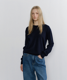 Everyday Crew Neck Sweater_Navy