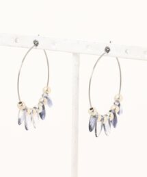 【lea.acc*maamee*】シルバーフープ×ネイビークリア