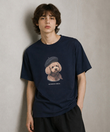 ILP メンズ チェックTシャツ ネイビー
