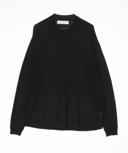 BAL — Ventilation Mesh Knit Zip Polo LS — вязаная поло с молнией и вентиляцией