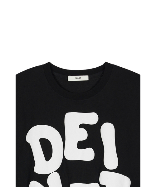 DEINET(ダイニット)の「DEINET BOLD LOGO T-SHIRTS IN BLACK(Tシャツ/カットソー・レディース・その他・FREE)」の4枚目の写真