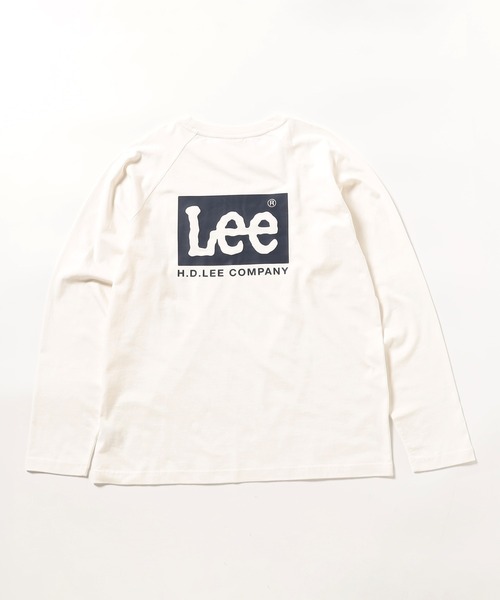 Lee(リー)の「Lee バックプリントLeeロゴ L/S Teeシャツ(Tシャツ/カットソー・メンズ・ブラック/ベージュ/ホワイト・MEDIUM/LARGE/X-LARGE/SMALL)」の2枚目の写真