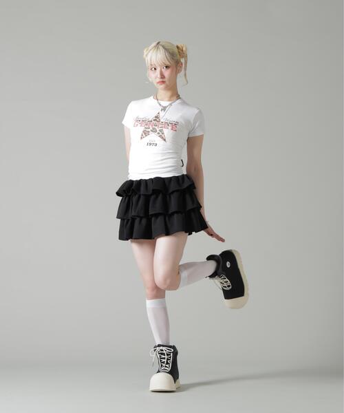 L.H.P(エルエイチピー)の「MAVYTH/メヴィス/FRILL SKIRT(スカート・レディース・ホワイト/グレー/ブラック・L/M)」の6枚目の写真