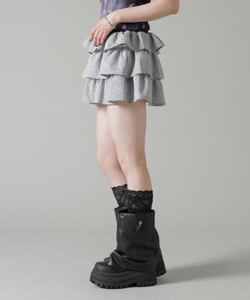 L.H.P(エルエイチピー)の「MAVYTH/メヴィス/FRILL SKIRT(スカート・レディース・ホワイト/グレー/ブラック・L/M)」の16枚目の写真