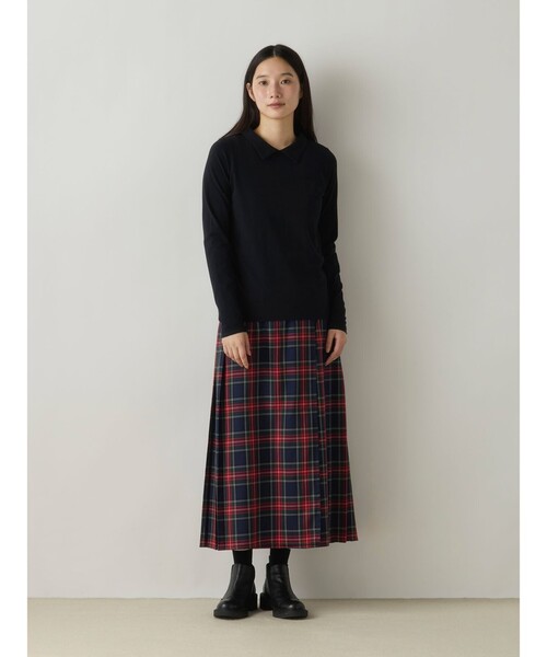 MidiUmi(ミディウミ)の「MidiUmi シャツカラープルオーバー(Tシャツ/カットソー・レディース・オフホワイト/ライトグレー/ライトブルー/ブラック・FREE)」の14枚目の写真