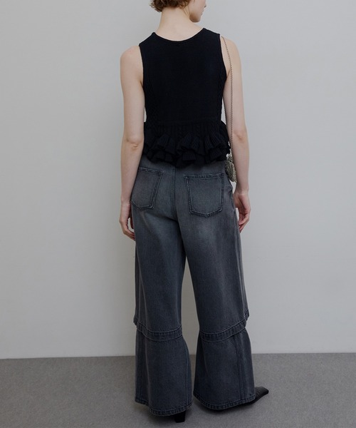 Ameri(アメリ)の「2WAY DETACHABLE DENIM PANTS(デニムパンツ・レディース・ブルー/チェリーピンク/ブラック・24inch/25inch/26inch)」の7枚目の写真