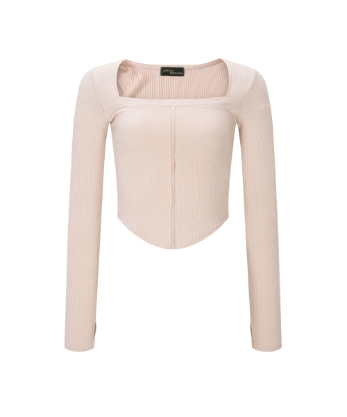 PLEASENOFOLLOW(プリーズノーフォロー)の「26SS Barbie Squareneck Long Sleeve Top (Baby Pink)(Tシャツ/カットソー・レディース・その他・FREE)」の2枚目の写真