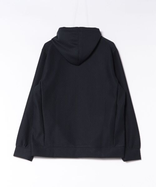 m.f.editorial（エムエフエディトリアル）の「プルオーバー パーカー メンズ 長袖 ストレッチ ハニカム ジャガード プルパーカー フーディー（パーカー・メンズ・ボルドー/グレー系その他2/ライトグレー/ネイビー・LARGE/MEDIUM/X-LARGE）」の5枚目の写真