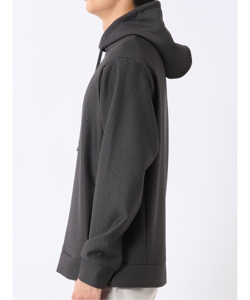 m.f.editorial（エムエフエディトリアル）の「プルオーバー パーカー メンズ 長袖 ストレッチ ハニカム ジャガード プルパーカー フーディー（パーカー・メンズ・ボルドー/グレー系その他2/ライトグレー/ネイビー・LARGE/MEDIUM/X-LARGE）」の22枚目の写真
