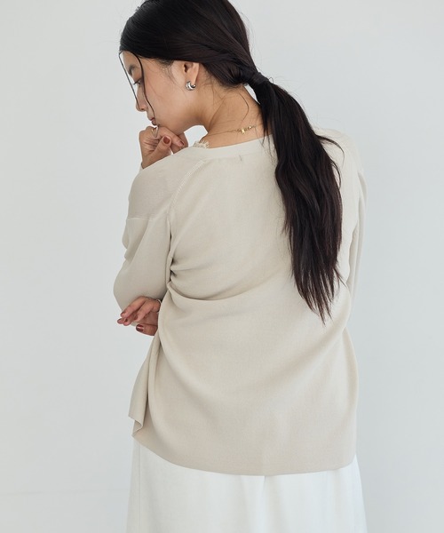 YECCA VECCA(イェッカヴェッカ)の「【マシンウォッシャブル】レースニットアンサンブル【2点SET】(カーディガン/ボレロ・レディース・ブラウン/アイボリー/ブラック・FREE)」の16枚目の写真