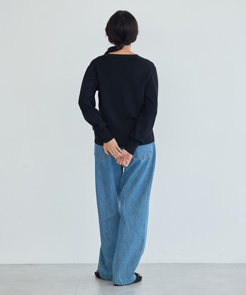 YECCA VECCA(イェッカヴェッカ)の「【マシンウォッシャブル】レースニットアンサンブル【2点SET】(カーディガン/ボレロ・レディース・ブラウン/アイボリー/ブラック・FREE)」の12枚目の写真