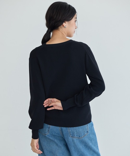 YECCA VECCA(イェッカヴェッカ)の「【マシンウォッシャブル】レースニットアンサンブル【2点SET】(カーディガン/ボレロ・レディース・ブラウン/アイボリー/ブラック・FREE)」の9枚目の写真