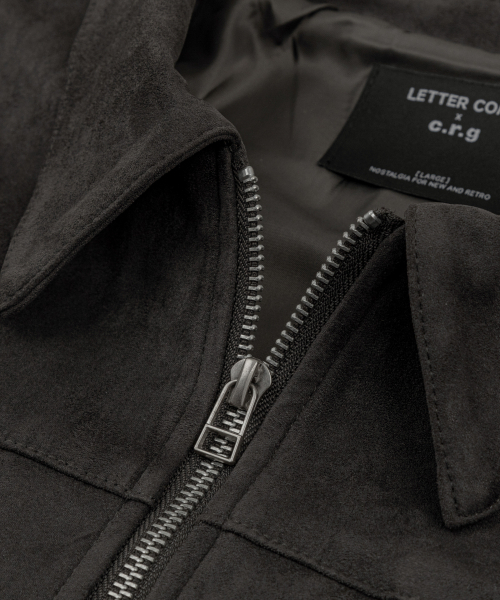 LETTERCOMO(レテルコモ)の「ユーティリティカラー スウェードブルゾン チャコール(ライダースジャケット・レディース・ダークグレー・MEDIUM/LARGE/X-LARGE)」の3枚目の写真