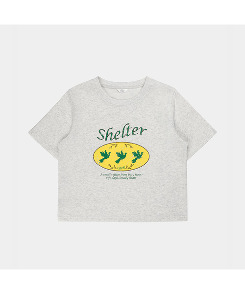 PIGMENT(ピグメント)の「シェルタービンテージプリンティングTシャツ (YZTS2606055)(Tシャツ/カットソー・レディース・チャコール/オートミール・FREE)」の2枚目の写真