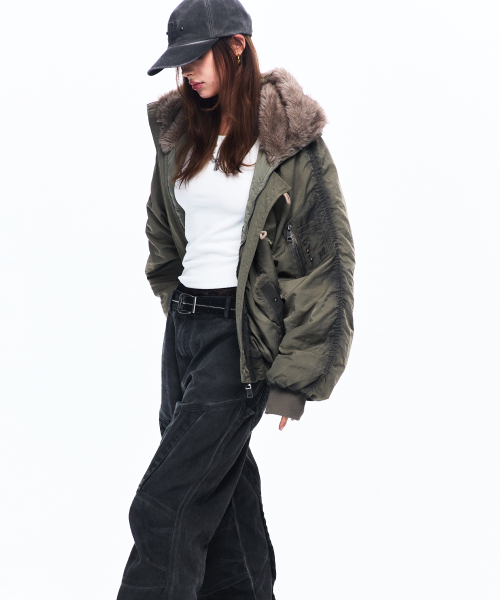 RSSC（アールエスエスシー）の「OVERDYED N-2B BOMBER JACKET - KHAKI（ブルゾン・レディース・その他・1/2）」の5枚目の写真