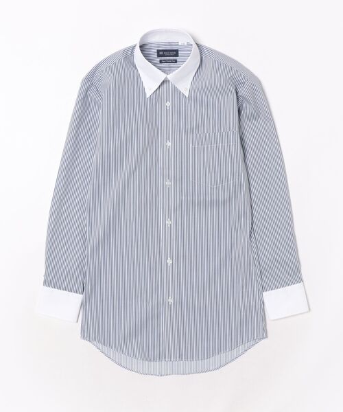 TOKYO SHIRTS(トウキョウシャツ)の「【超形態安定】【吸水速乾】 形態安定ノンアイロン ボタンダウン 長袖ビジネスワイシャツ(ビジネスシャツ・メンズ・ネイビー・首回り37cm-裄丈80cm/首回り37cm-裄丈84cm/首回り39cm-裄丈80cm/首回り39cm-裄丈84cm/首回り41cm-裄丈82cm/首回り41cm-裄丈86cm/首回り42cm-裄丈82cm/首回り42cm-裄丈86cm/首回り43cm-裄丈82cm/首回り43cm-裄丈86cm)」の6枚目の写真