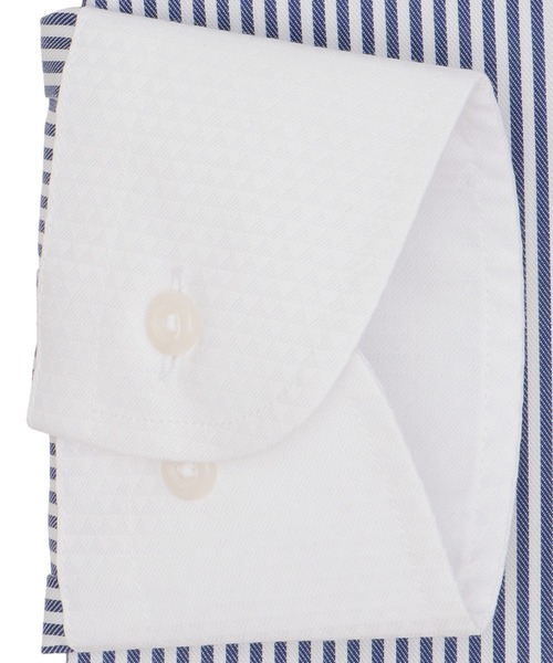 TOKYO SHIRTS(トウキョウシャツ)の「【超形態安定】【吸水速乾】 形態安定ノンアイロン ボタンダウン 長袖ビジネスワイシャツ(ビジネスシャツ・メンズ・ネイビー・首回り37cm-裄丈80cm/首回り37cm-裄丈84cm/首回り39cm-裄丈80cm/首回り39cm-裄丈84cm/首回り41cm-裄丈82cm/首回り41cm-裄丈86cm/首回り42cm-裄丈82cm/首回り42cm-裄丈86cm/首回り43cm-裄丈82cm/首回り43cm-裄丈86cm)」の3枚目の写真