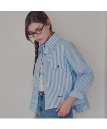Cielo crop stripe shirt_4 Colors