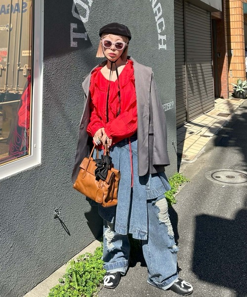Alley Tokyo(アリートーキョー)の「フリフリいっぱいブラウス(シャツ/ブラウス・レディース・レッド/ブラウン/オフホワイト・FREE)」の10枚目の写真