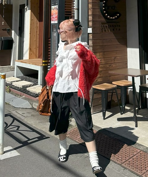 Alley Tokyo(アリートーキョー)の「フリフリいっぱいブラウス(シャツ/ブラウス・レディース・レッド/ブラウン/オフホワイト・FREE)」の12枚目の写真