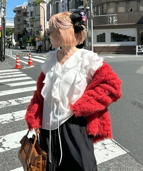 Alley Tokyo(アリートーキョー)の「フリフリいっぱいブラウス(シャツ/ブラウス・レディース・レッド/ブラウン/オフホワイト・FREE)」の15枚目の写真