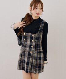 バックレースアップミニワンピース