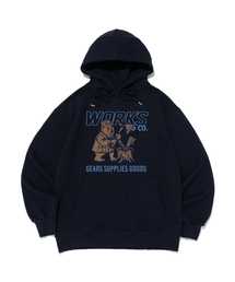 ベアーズ＆ウッドカッターフードTシャツ（ネイビー）