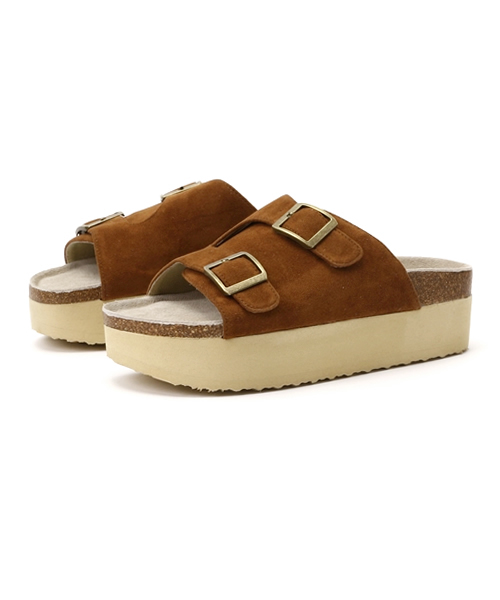 WEGO（ウィゴー）の「WEGO/ベルトデザインサンダル（サンダル・レディース・ワイン/キャメル/ベージュ/ブラック/インディゴブルー・MEDIUM/LARGE）」の8枚目の写真