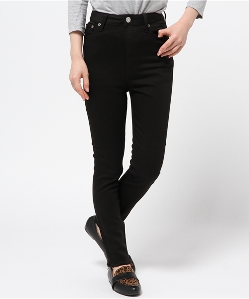 MOUSSY（マウジー）の「iSKO HW EMOTION fringe SKINNY（デニムパンツ・レディース・ブラック/ホワイト・23inch/24inch/25inch/26inch/27inch）」の8枚目の写真