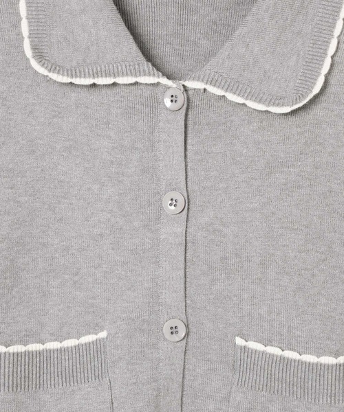 3.3 Field Trip （3.3フィールドトリップ）の「3.3 Field Trip／ラインレースニットカーディガン（ニット/セーター・レディース・グレー/ネイビー・FREE）」の19枚目の写真