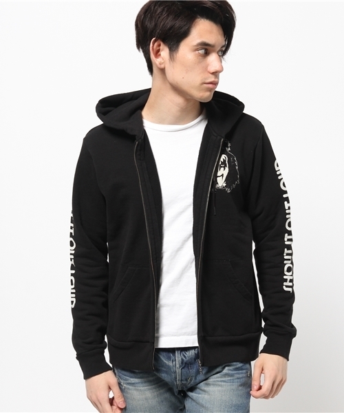 HYSTERIC GLAMOUR（ヒステリックグラマー）の「KISS/SHOUT IT OUT LOUD pt PK（パーカー・メンズ・トップグレー/ブラック/ホワイト・MEDIUM/LARGE/SMALL）」の17枚目の写真