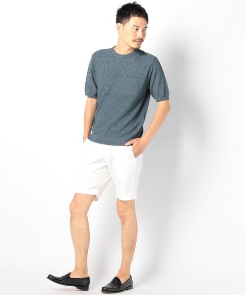 SHIPS(シップス)の「SC: SHIPS(シップス) 12ゲージ ピケ ニットTシャツ2■(Tシャツ/カットソー・メンズ・グレー/ネイビー/ホワイト/ブルー系その他/ダークネイビー・LARGE/MEDIUM/SMALL)」の14枚目の写真