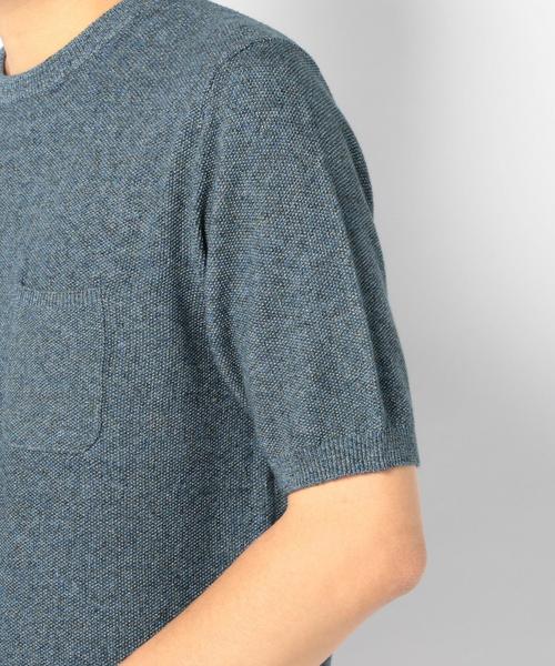 SHIPS(シップス)の「SC: SHIPS(シップス) 12ゲージ ピケ ニットTシャツ2■(Tシャツ/カットソー・メンズ・グレー/ネイビー/ホワイト/ブルー系その他/ダークネイビー・LARGE/MEDIUM/SMALL)」の16枚目の写真