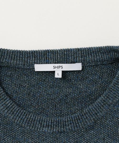 SHIPS(シップス)の「SC: SHIPS(シップス) 12ゲージ ピケ ニットTシャツ2■(Tシャツ/カットソー・メンズ・グレー/ネイビー/ホワイト/ブルー系その他/ダークネイビー・LARGE/MEDIUM/SMALL)」の9枚目の写真