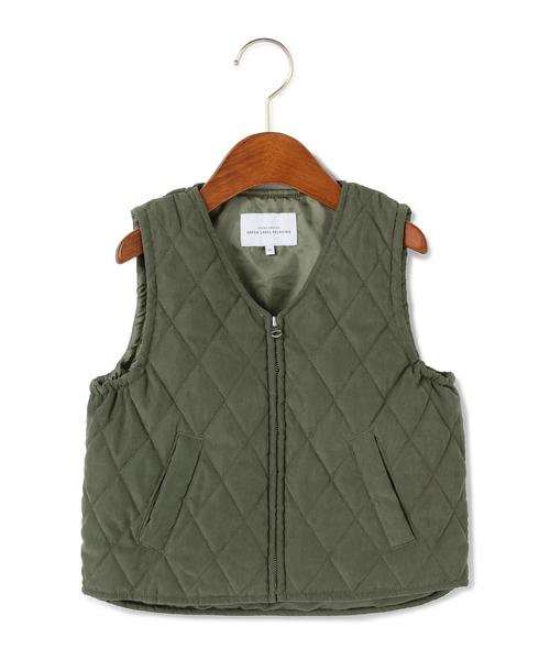 green label relaxing（グリーンレーベルリラクシング）の「ナカワタ ダイヤキルト ベスト◆（ベスト・キッズ・オリーブ・115/135/105/125/95）」の7枚目の写真