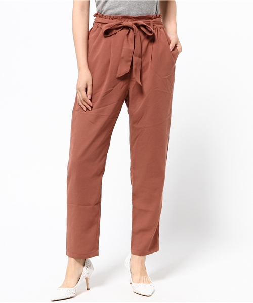 E hyphen world gallery(イーハイフンワールドギャラリー)の「ジョーゼットウエストリボンパンツ(その他パンツ・レディース・ブラック/オレンジ系その他・FREE)」の12枚目の写真