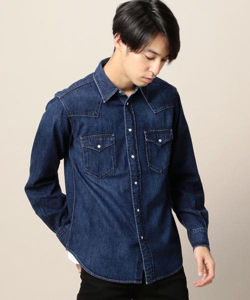 BEAUTY&YOUTH UNITED ARROWS(ビューティーアンドユースユナイテッドアローズ)の「BY 8オンス デニム ウエスタンシャツ◆(シャツ/ブラウス・メンズ・ダークグレー/コバルトブルー・X-LARGE/X-SMALL/MEDIUM/LARGE/SMALL)」の2枚目の写真