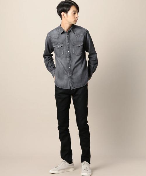 BEAUTY&YOUTH UNITED ARROWS(ビューティーアンドユースユナイテッドアローズ)の「BY 8オンス デニム ウエスタンシャツ◆(シャツ/ブラウス・メンズ・ダークグレー/コバルトブルー・X-LARGE/X-SMALL/MEDIUM/LARGE/SMALL)」の9枚目の写真