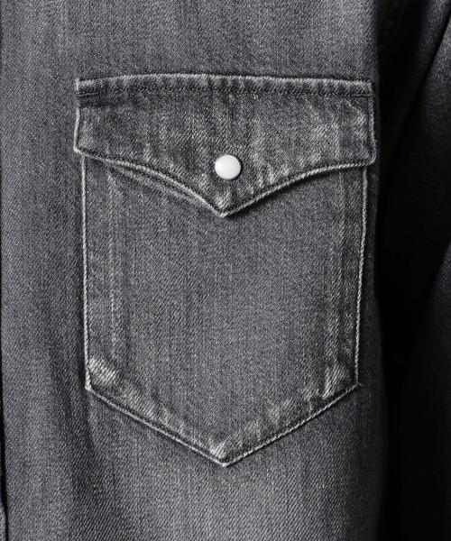 BEAUTY&YOUTH UNITED ARROWS(ビューティーアンドユースユナイテッドアローズ)の「BY 8オンス デニム ウエスタンシャツ◆(シャツ/ブラウス・メンズ・ダークグレー/コバルトブルー・X-LARGE/X-SMALL/MEDIUM/LARGE/SMALL)」の3枚目の写真